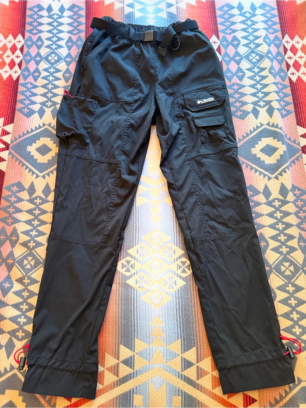 Columbia Women’s Black Cargo Hiking Pants Belted Size S